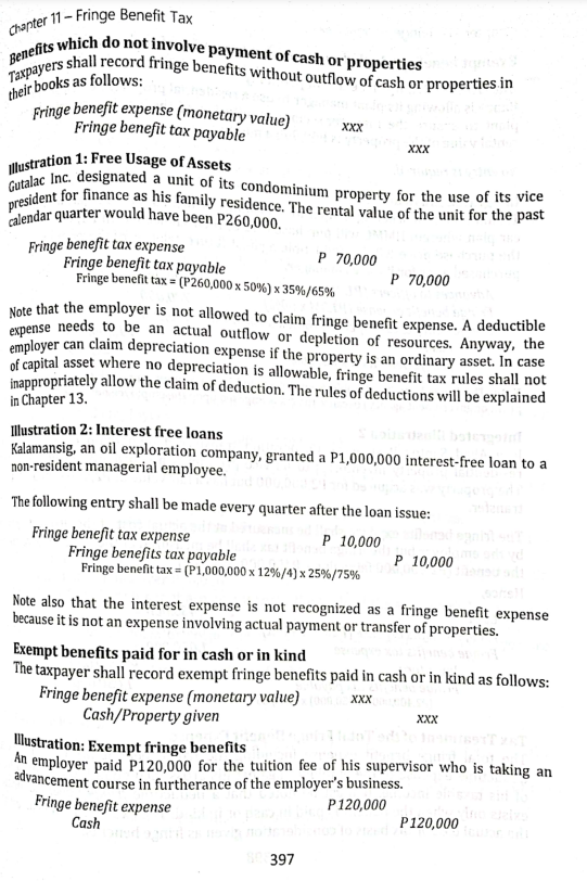 incurred for the convenience or furtherance of the employer's business, such as: