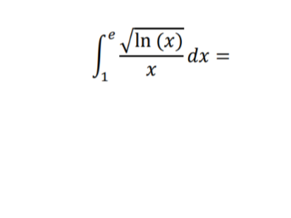 Evaluate each integral. (Clearly state substitution, when appropriate) In (x) dx =
