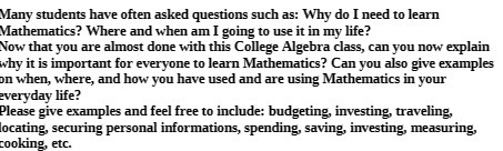 Many students have often asked questions such as: Why do I