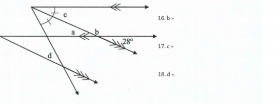 C 16. b = b 280 17.c= 18. d =