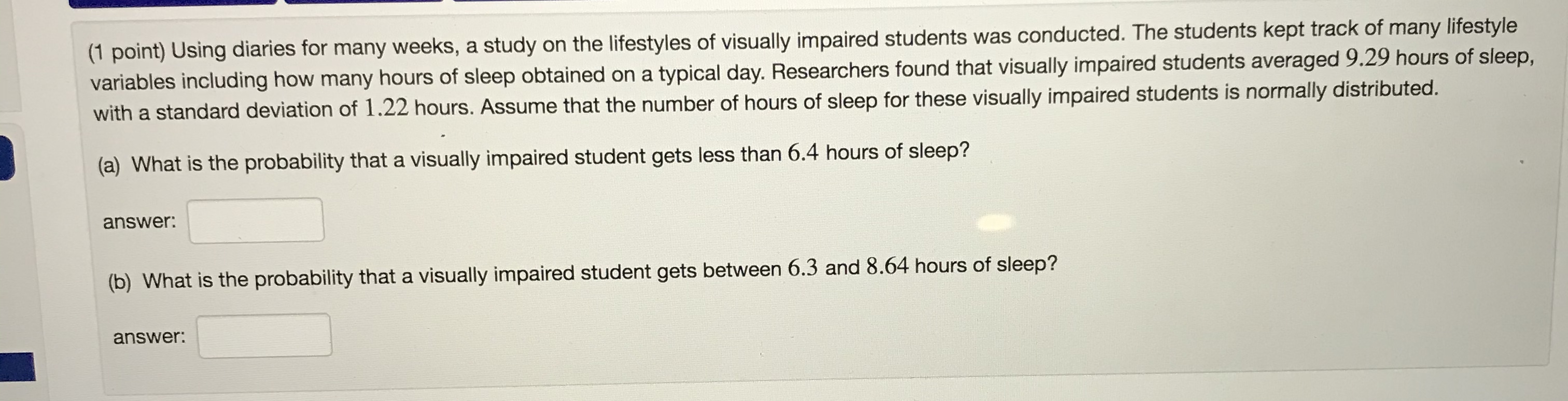 This is from a probability practice problem set and I don't know