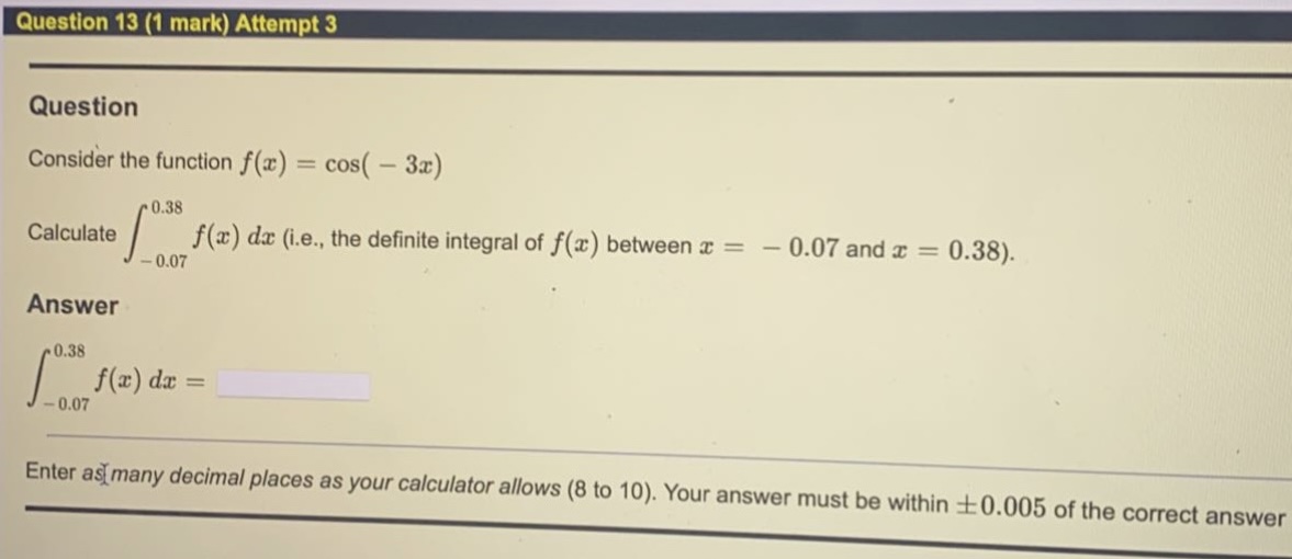 If F( 3) = 3.89, then find the constant of integration, c.