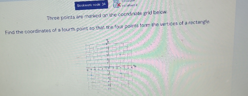 Bookwork code: 3A EX nocallowed Three points are marked on the