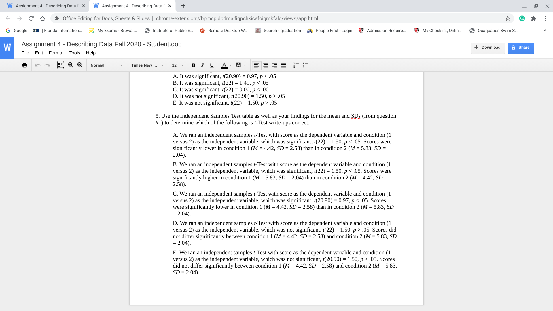 Sheets & Slides | chrome-extension://bpmcpldpdmajfigpchkicefoigmkfalc/views/app.html G . . . G Google FIU