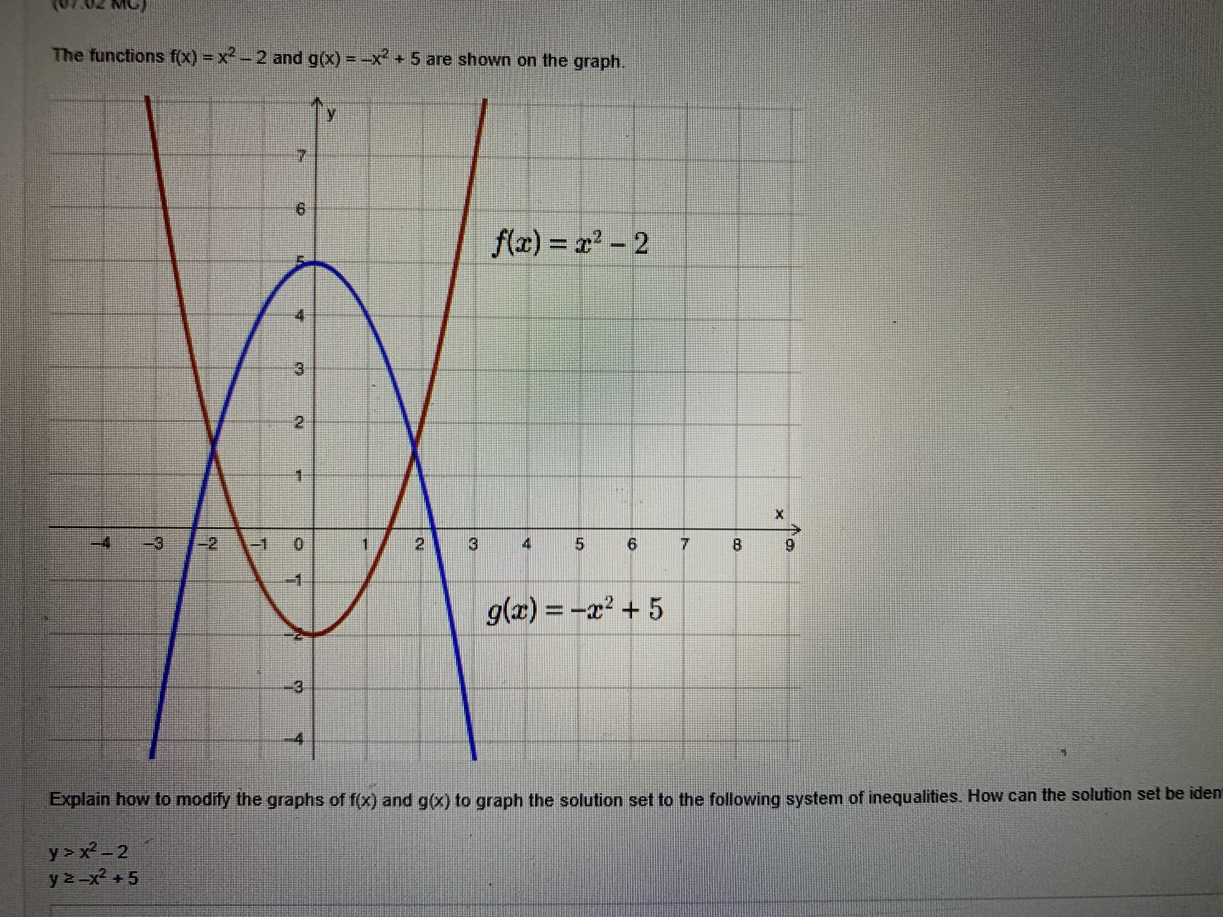  The functions f(x) = x- - 2 and g() = =x"
