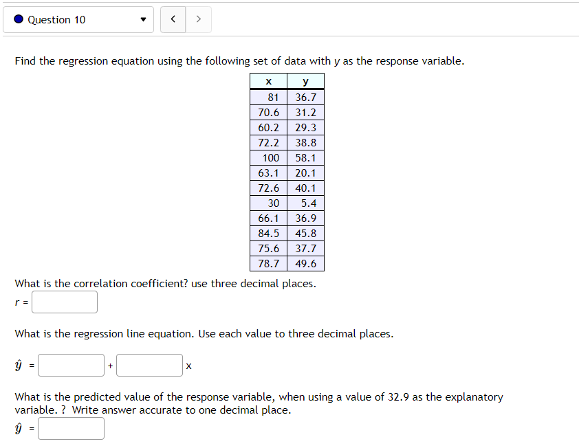 . 39.5 m Make a scatter plot of this data. Which point