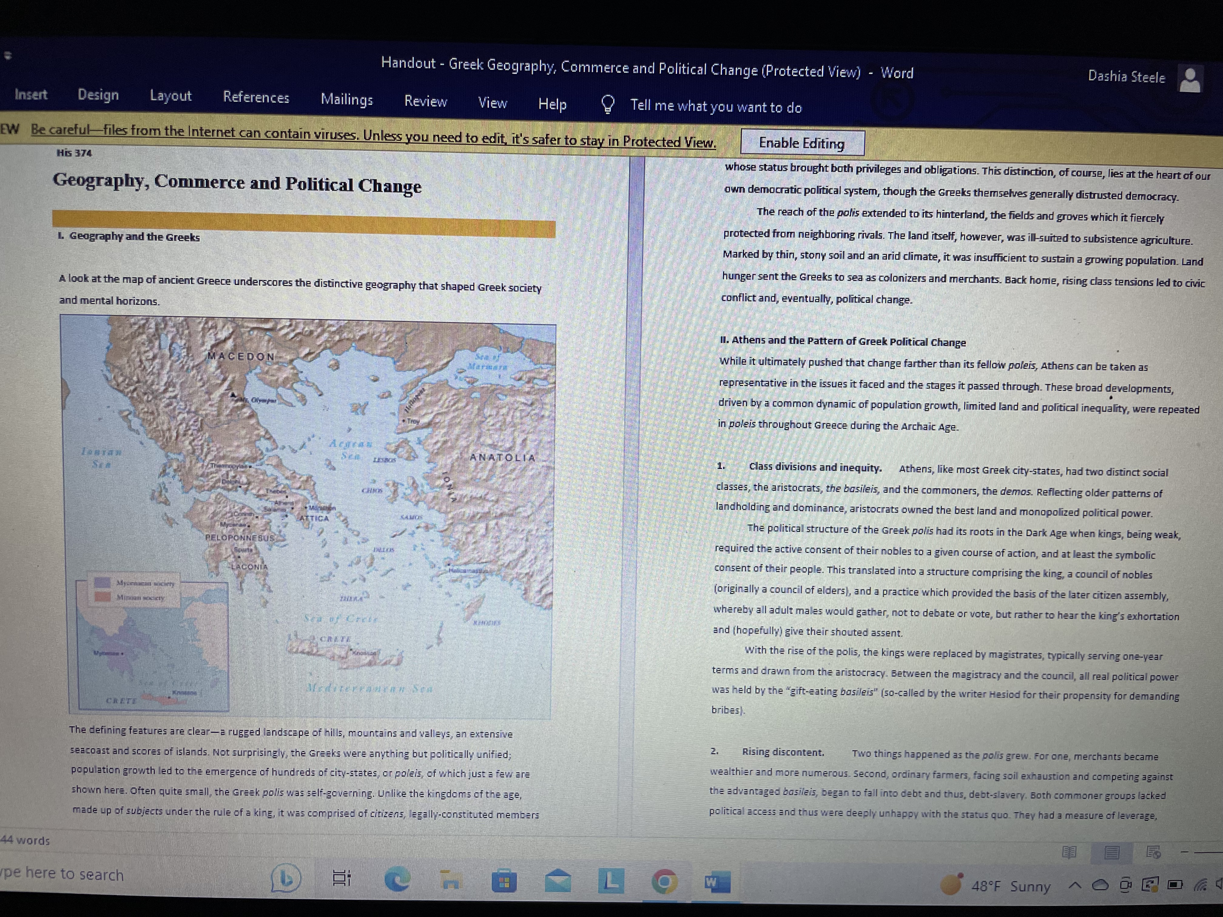 shift in each case. Handout - The Hoplite Phalanx (Protected View) -