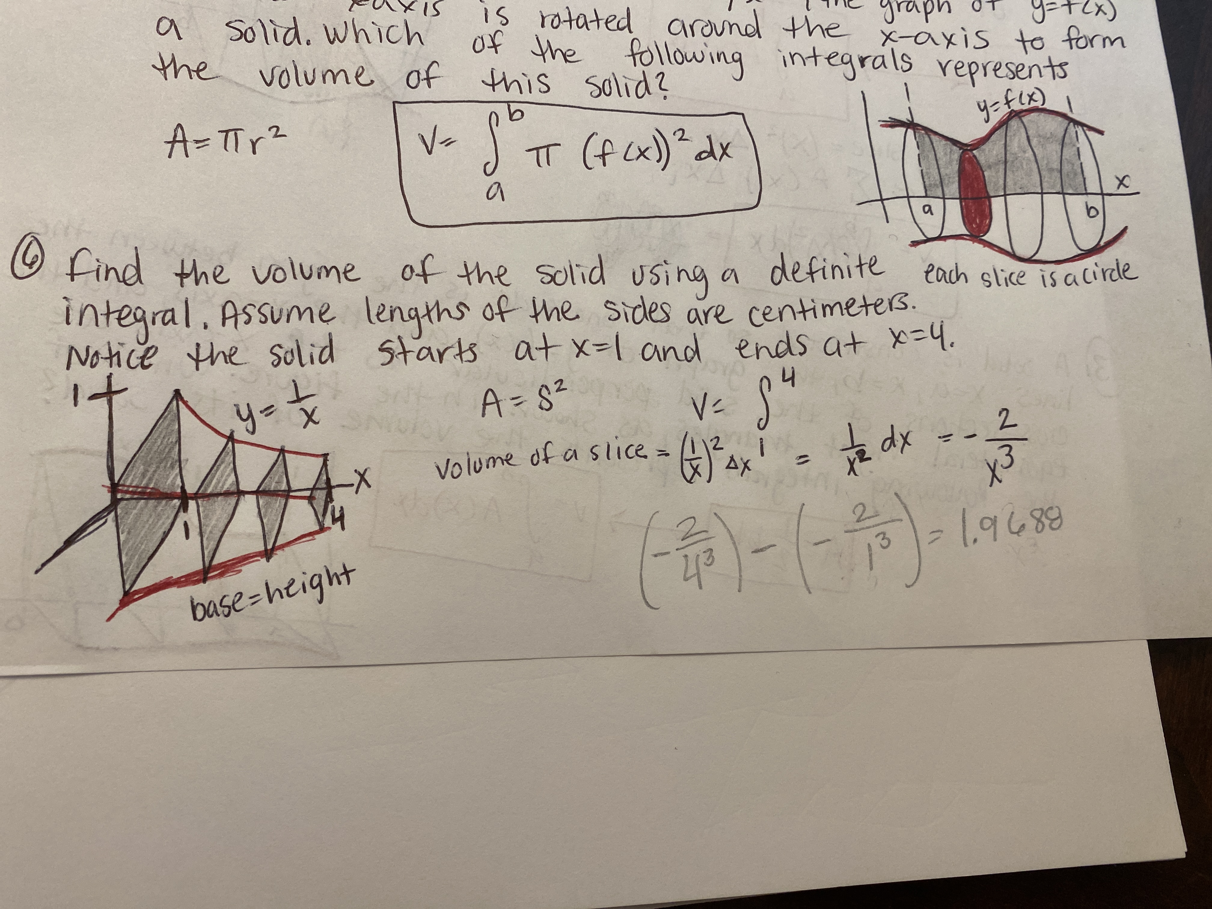 I'm confused with number 6. a solid. which is rotated around the