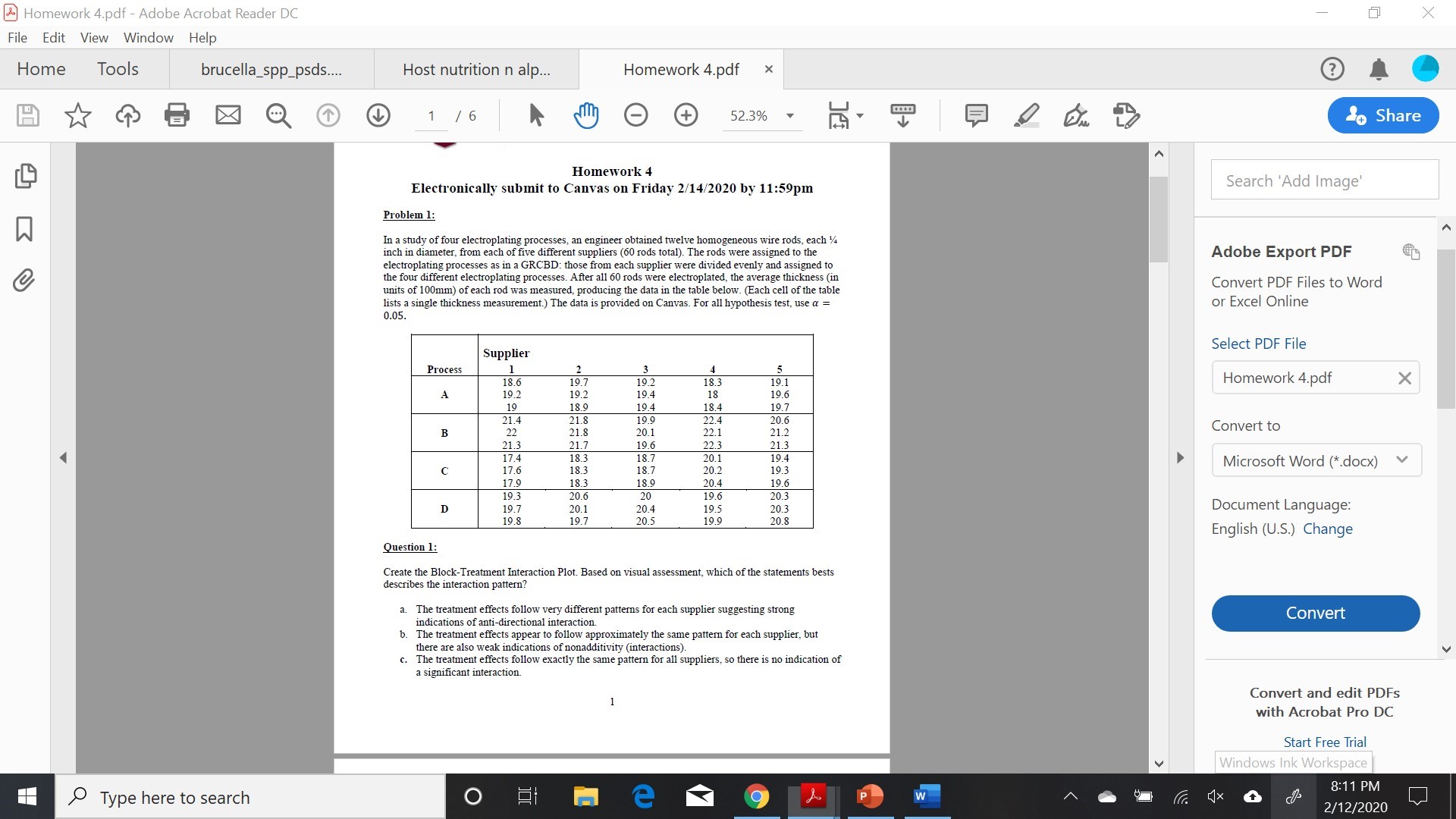  2 Homework 4.pdf - Adobe Acrobat Reader DC L X File