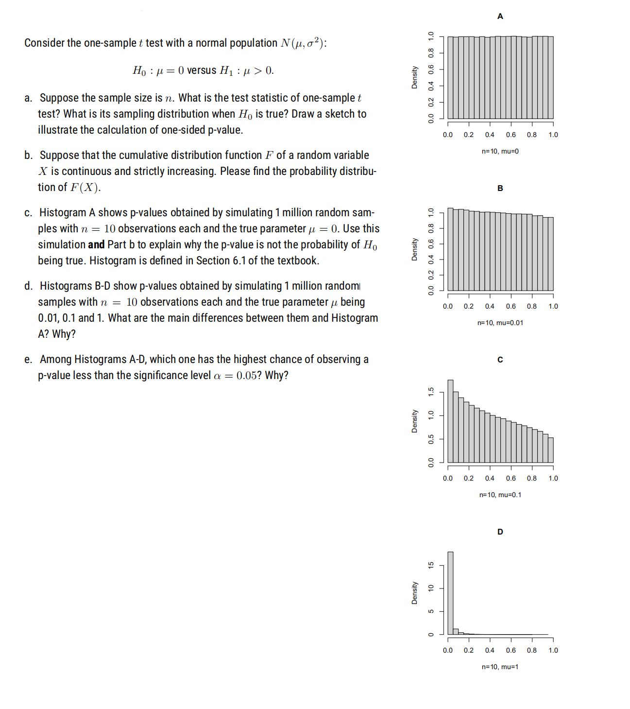  Ct _ Considerthe one-sample t test with a normal population N