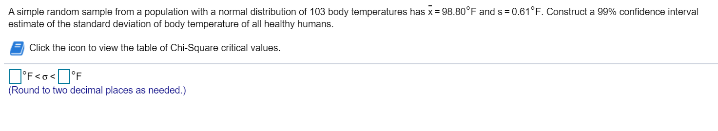 statistics A simple random sample from a population with a normal distribution
