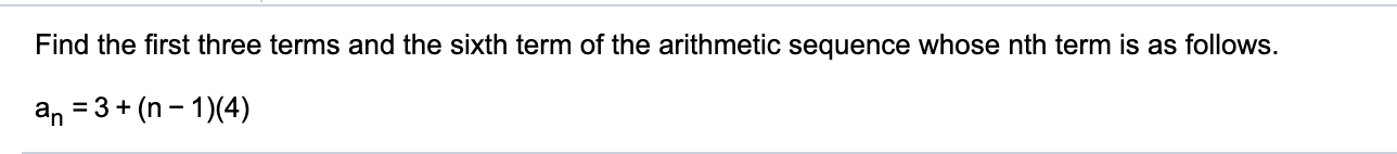 second term is a2 = 0. The third term is as =
