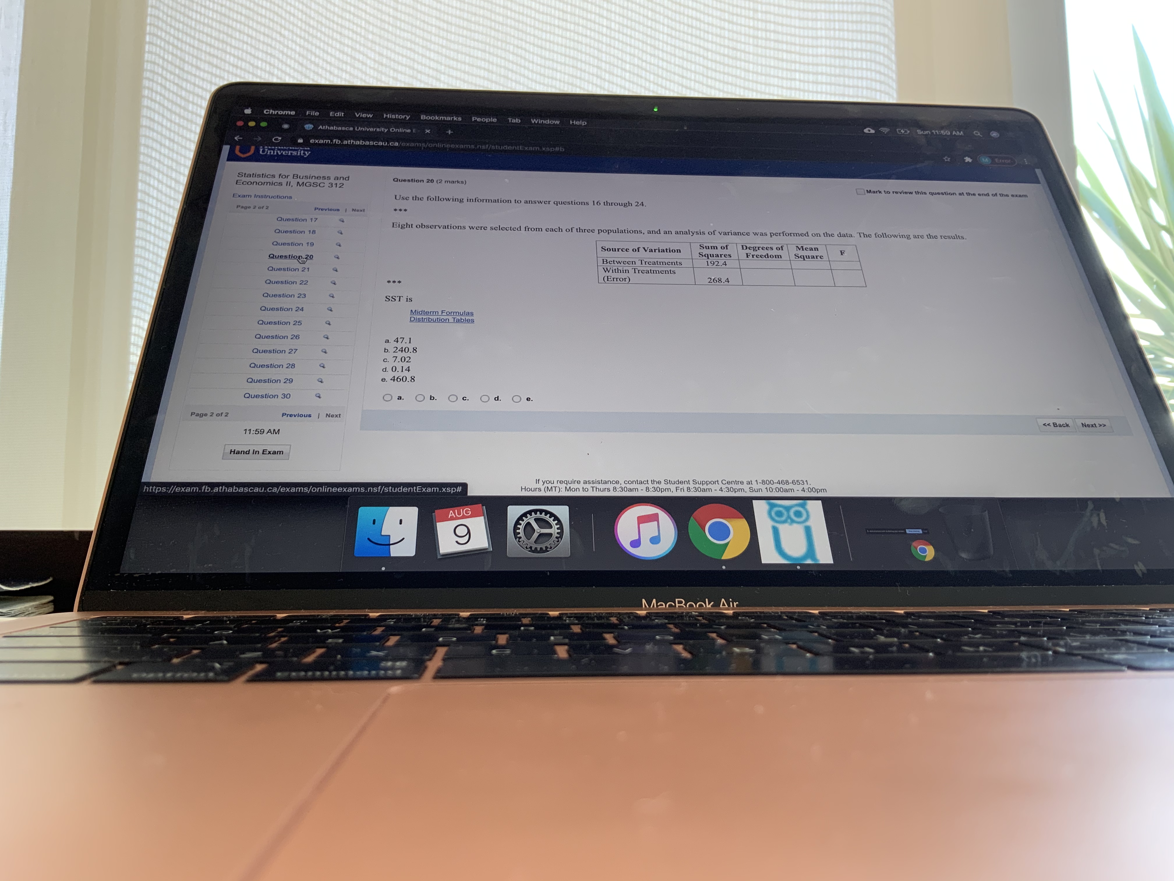 and Economics II, MGSC 312 Question 19 (2 marks) Mark to review