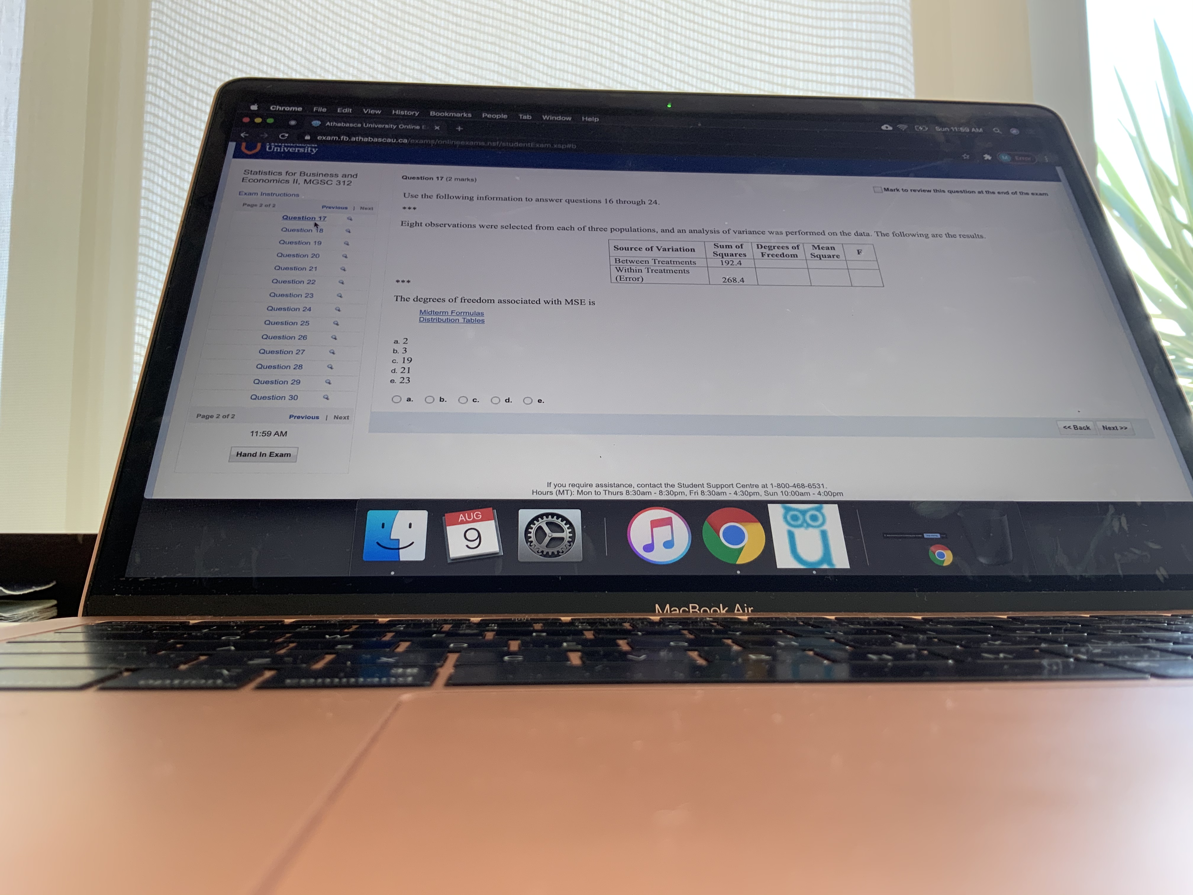 this question at the end of the exam Exam Instructions Page 2