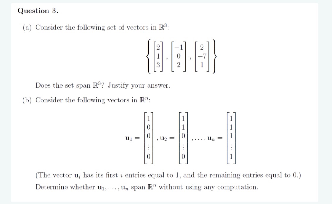 Explain steps to get the answers Question 3. (a) Consider the following
