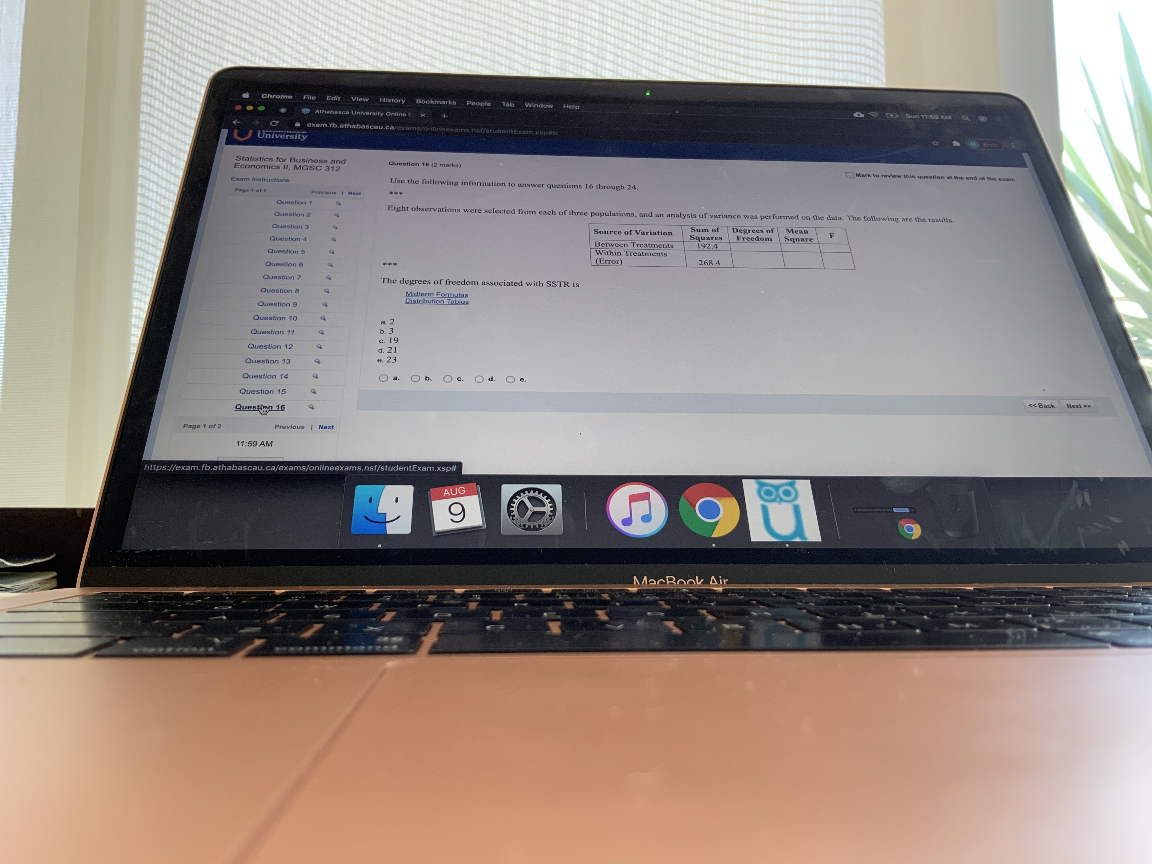 Question 17 Previous | Next Question 18 Q Eight observations were selected