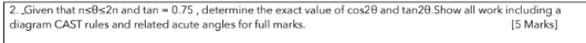  2. Given that n=8