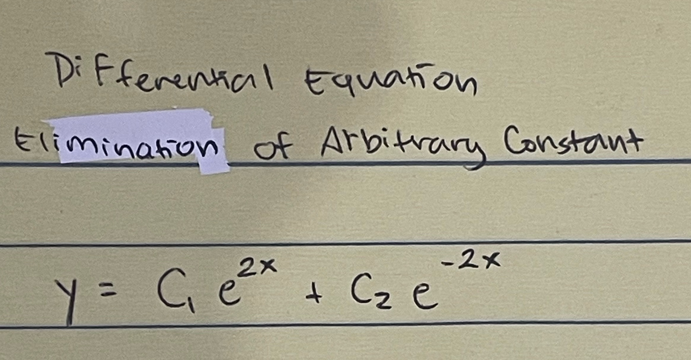Differential equations show complete solution \f
