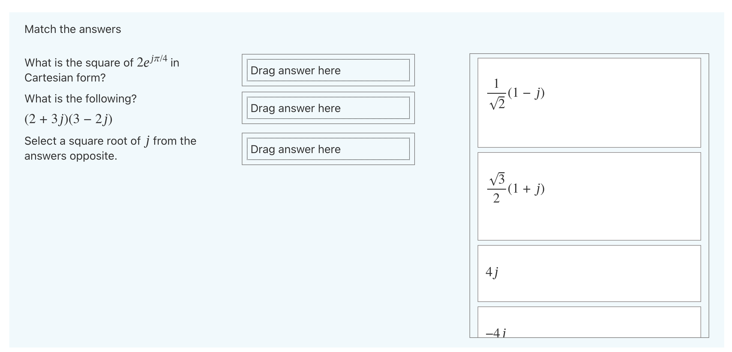 complex numbers in polar form that are easy to write in the
