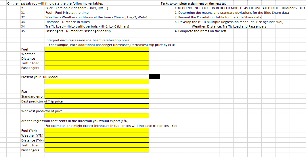 Can I have help with these ?s. Data below. Y X1 X2