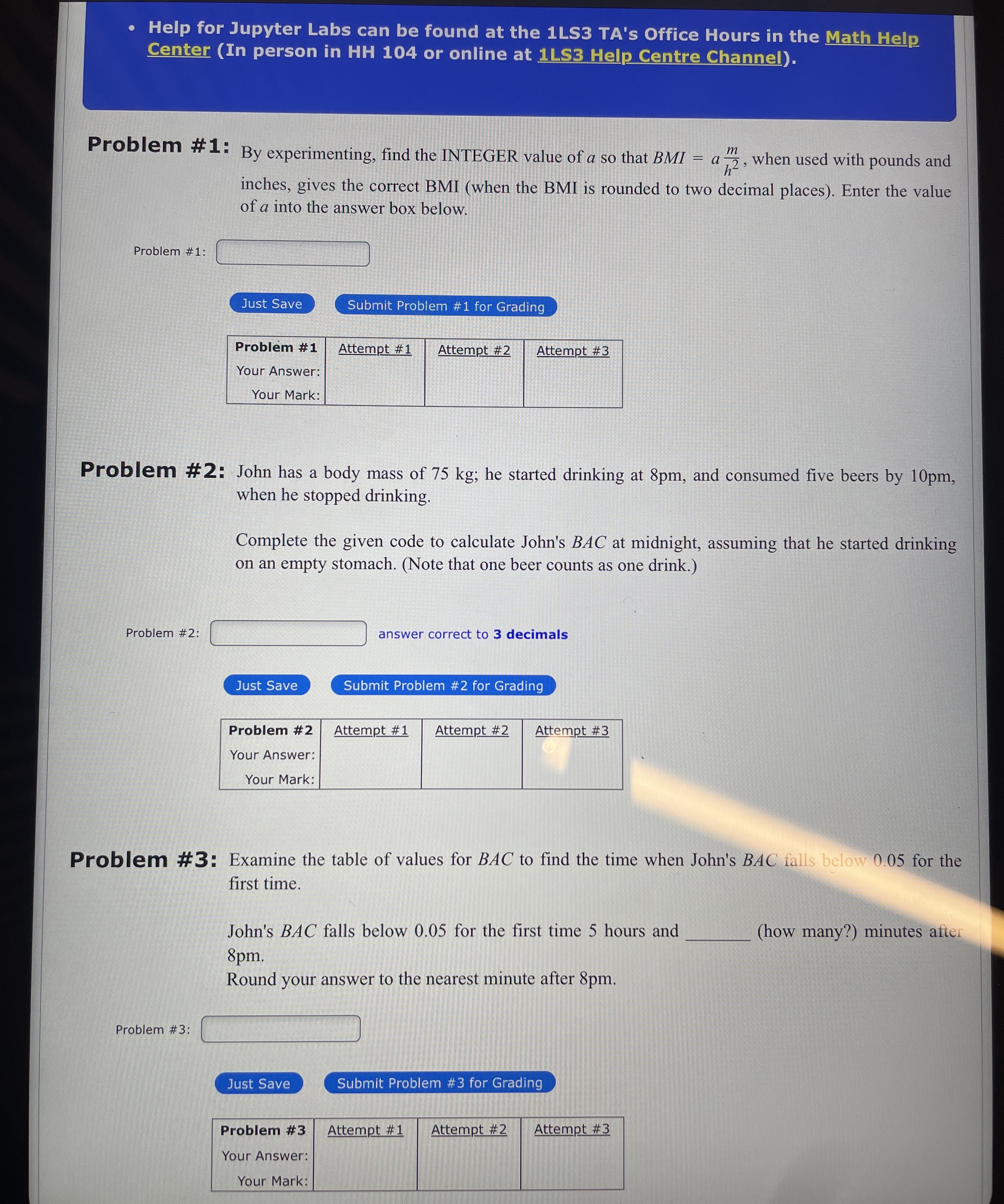 the function y - 8.6 is linear. (ii) The semi-log graph of