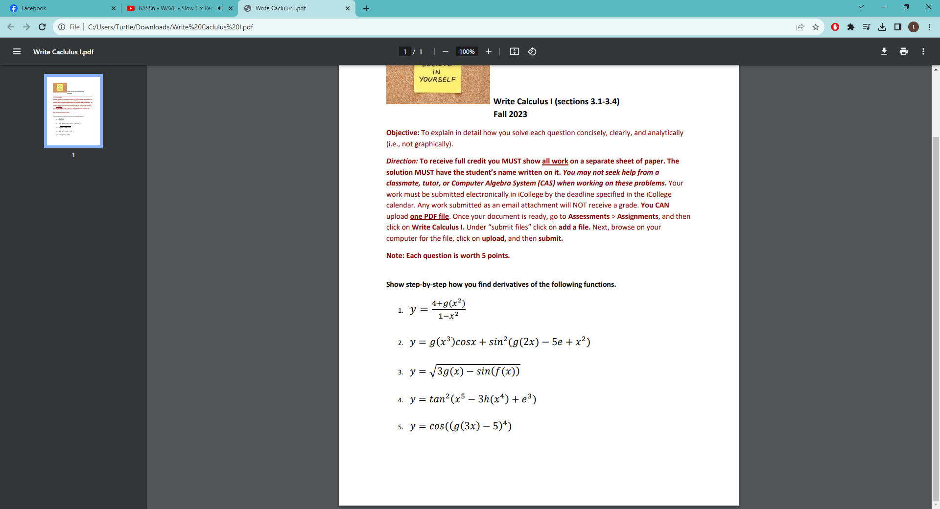This is not a test or a quiz. Please help me with