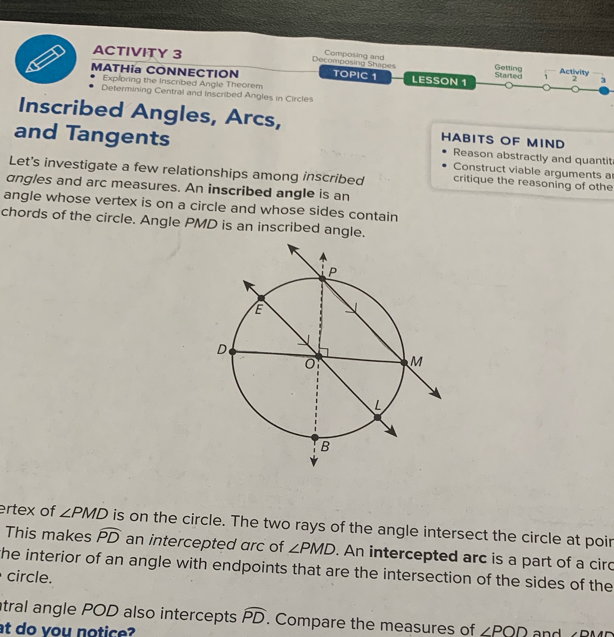 What is an Angle Composing and ACTIVITY 3 Decomposing Shapes Getting Activity