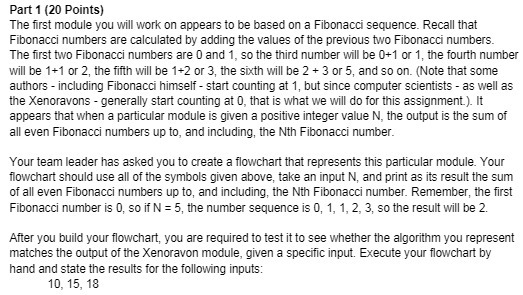  Part 1 (20 Points) The first module you will work on