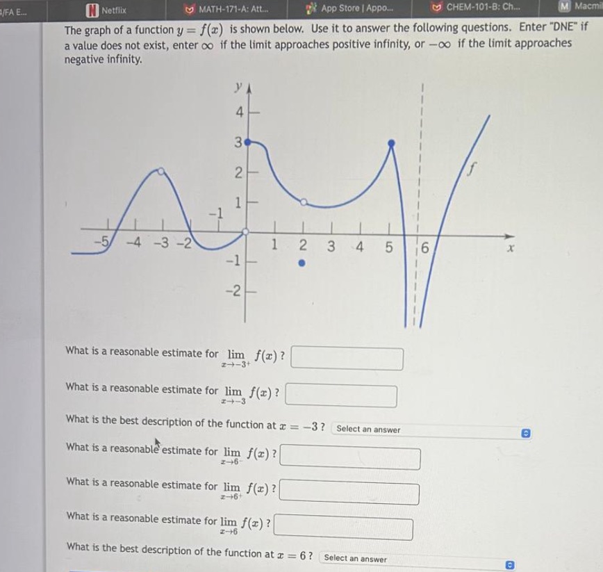 Math 1/FA E. ON Netflix MATH-171-A: Att. App Store | Appo... CHEM-101-B: