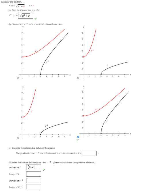 Consider the function. 123 (2) Find the Inverse function of f.