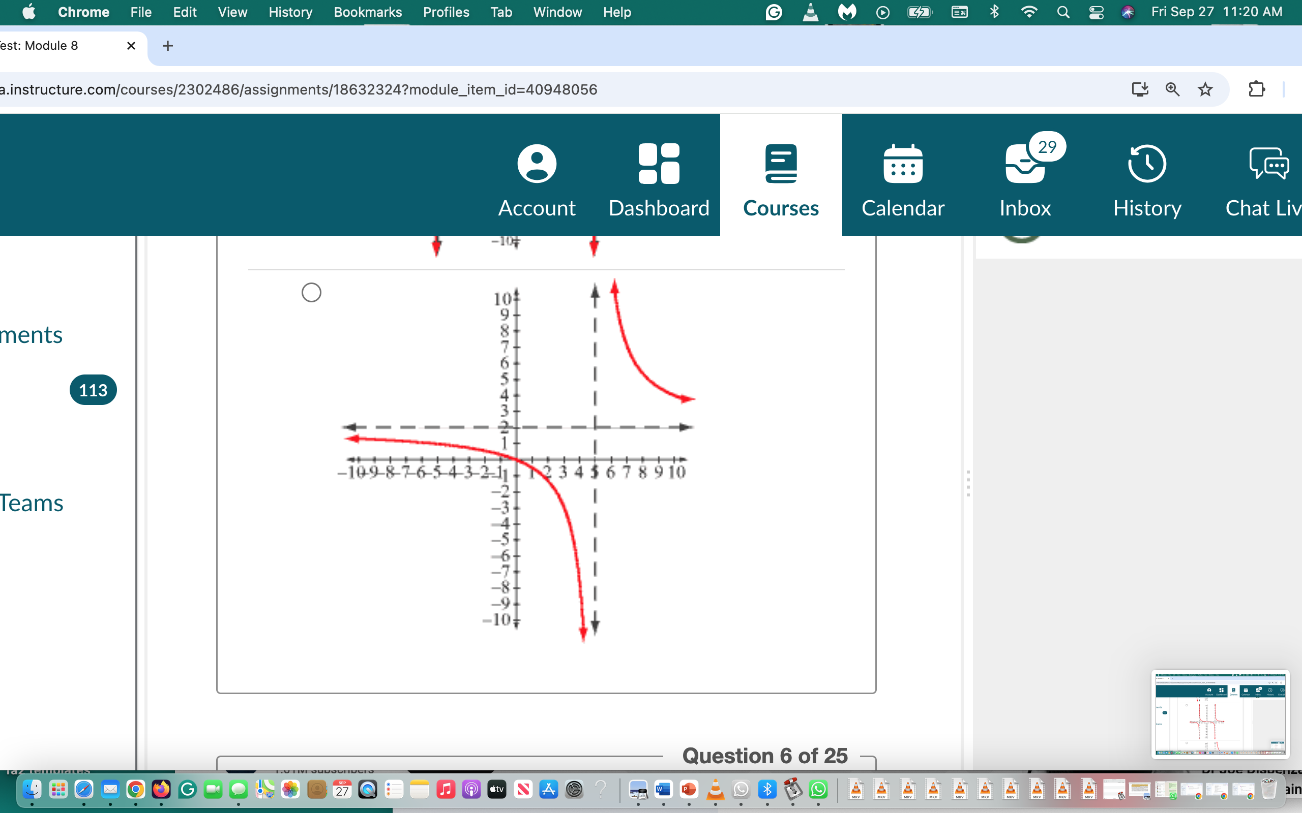 f (x) = 2x Graph the following rational function: x2 - 25