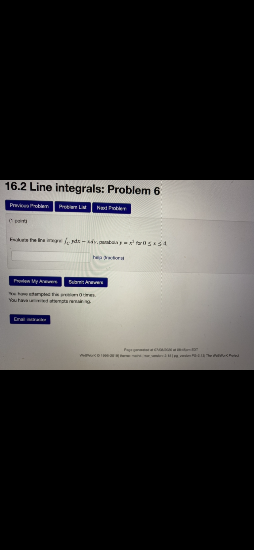 ds = Preview My Answers Submit Answers You have attempted this problem