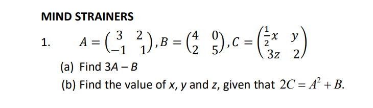 7), find (a) R' + 3S, giving your answer in terms of
