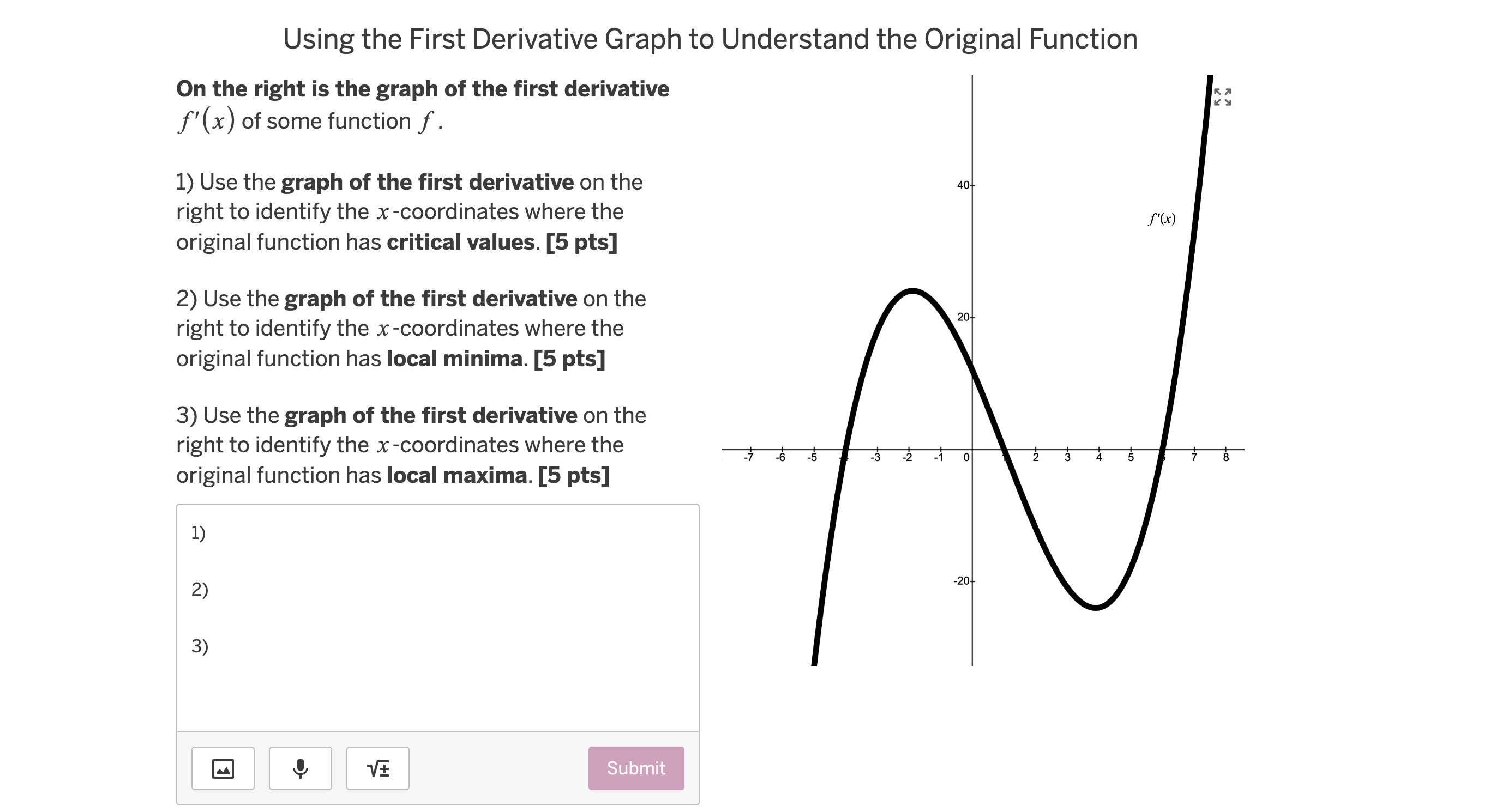  Using the First Derivative Graph to Understand the Original Function On