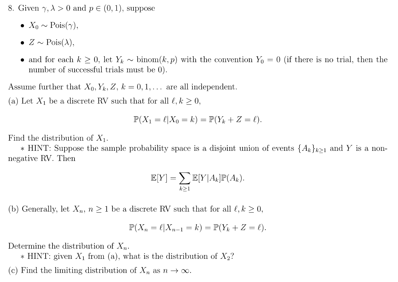  please answer the folloowing 8. Given 1/, A > 0 and