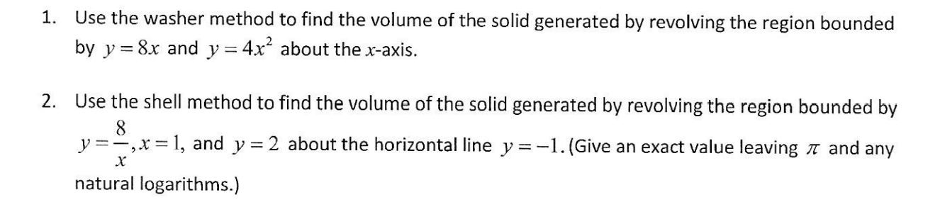 the exercise will be on file please Use the washer method to