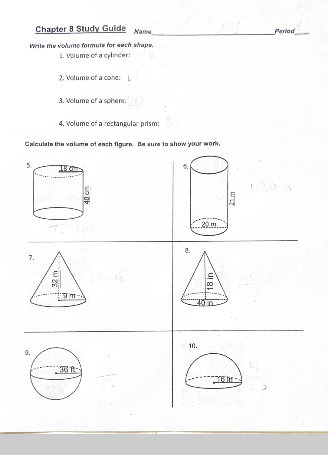 I need help with this worksheet. Chapter 8 Study Guide ,. Partod