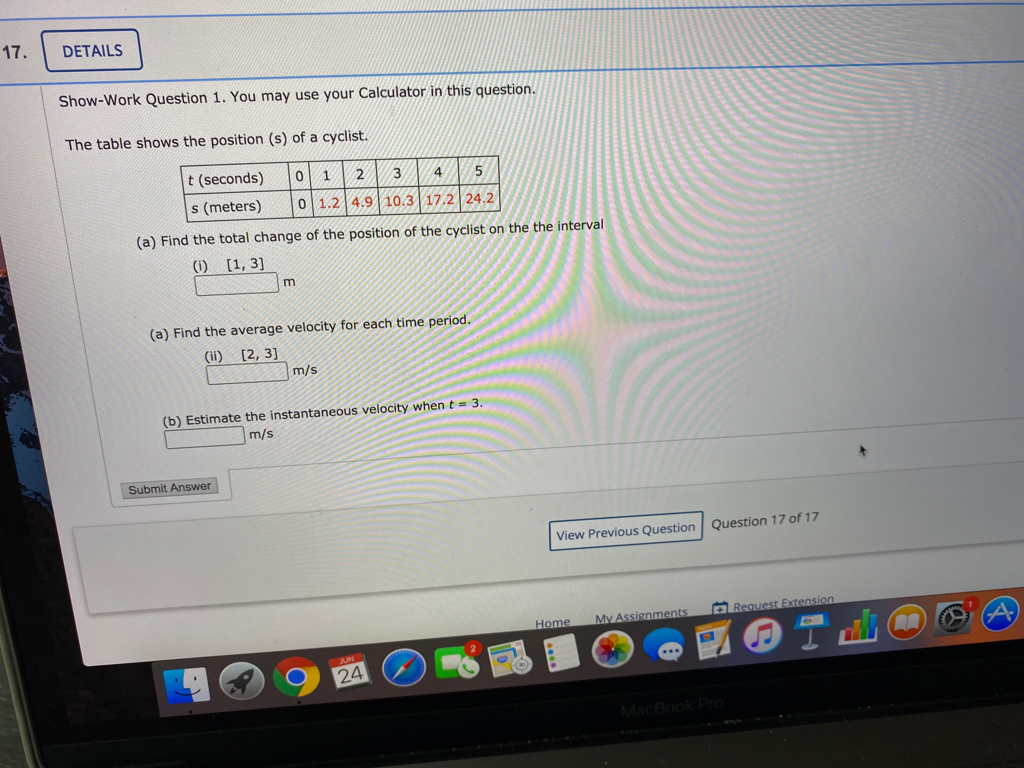 questions and please she work 16. DETAILS Find the following basic derivatives.
