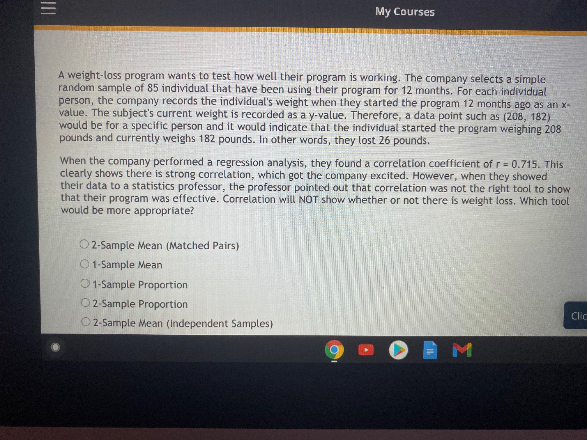  Please help me solve this problem? My Courses A weight-loss program