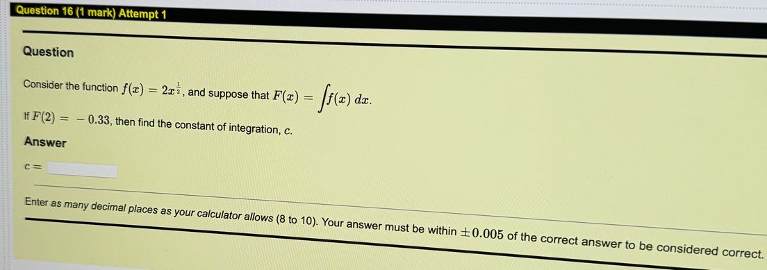and z = 0.37). Question 18 (1 mark) Attempt 1 Question Consider