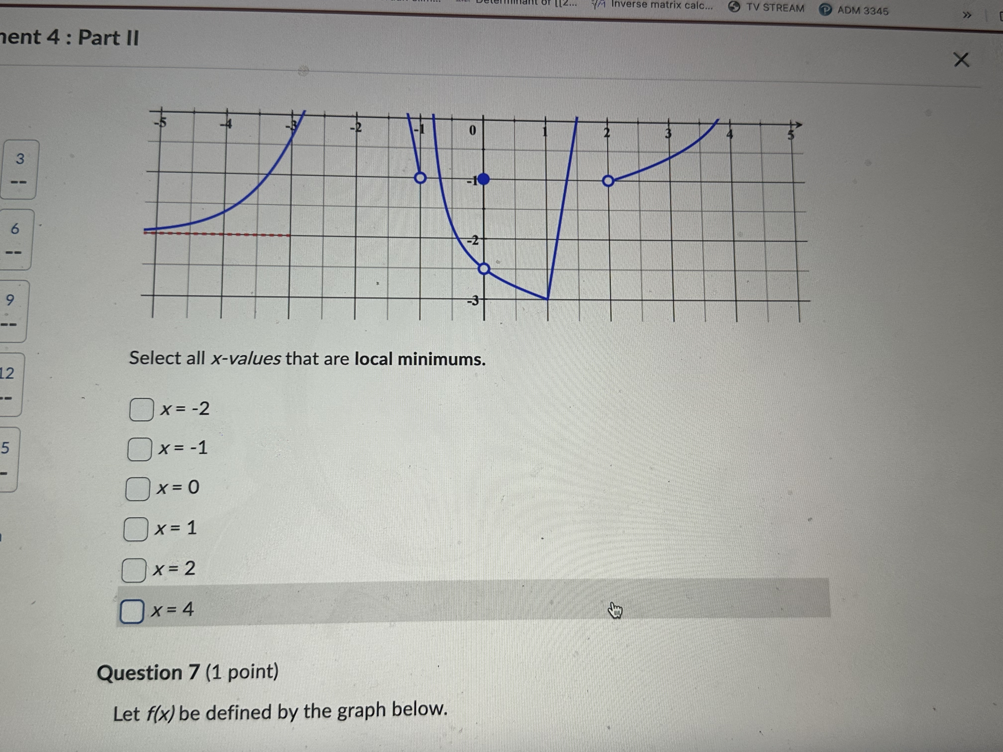 calc.. TV STREAM P ADM 3345 >> All Bookmarks Assignment 4 :