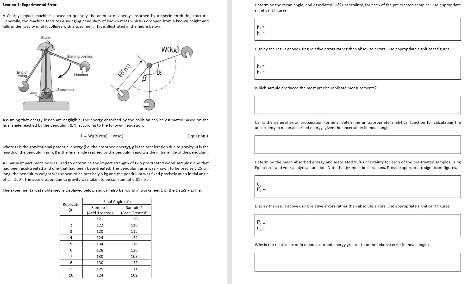 Help to solve the statistical analysisSection 1&2with matlab (provide code) or excel
