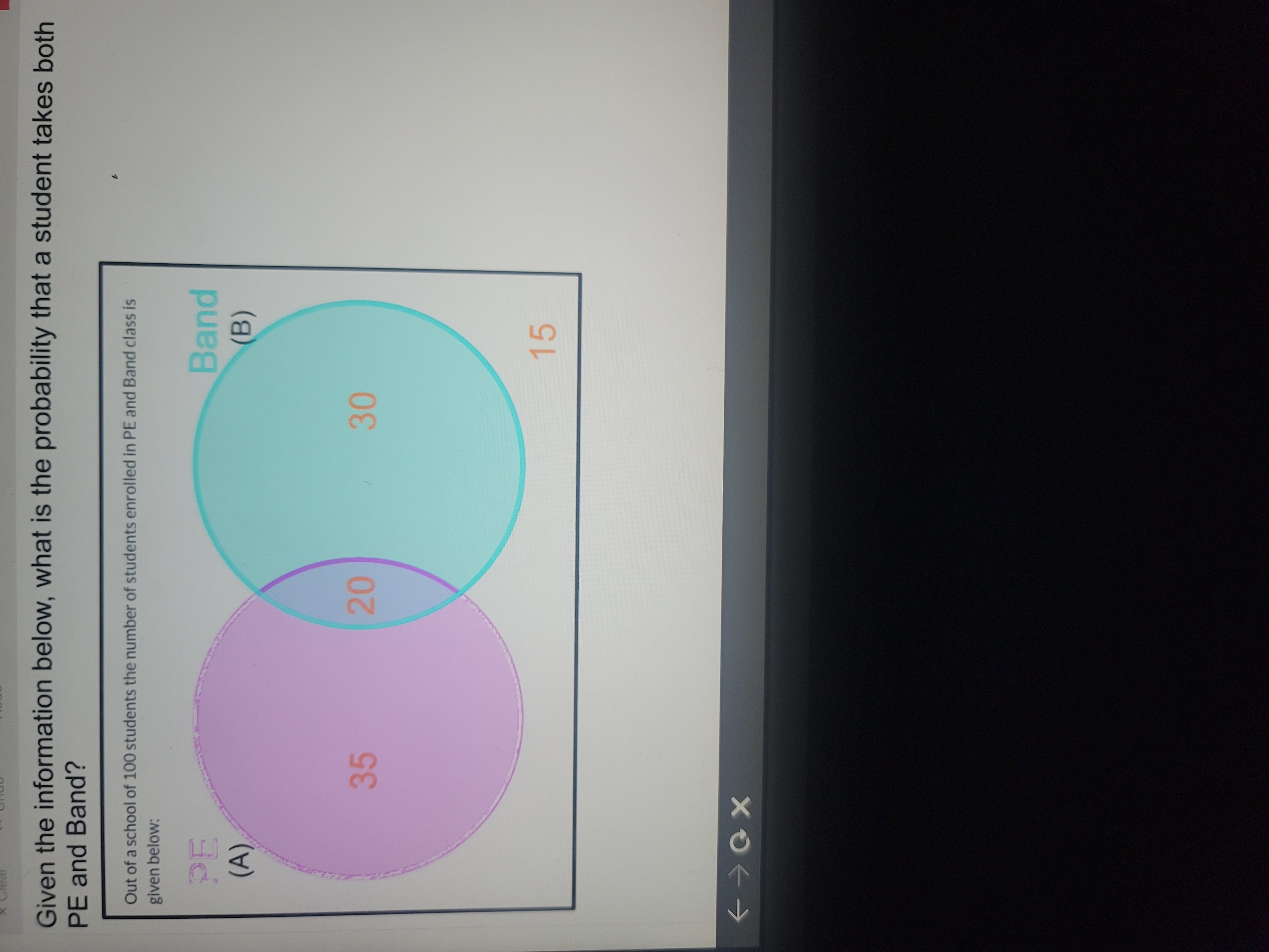 A U B ) ? Out of a school of 100 students