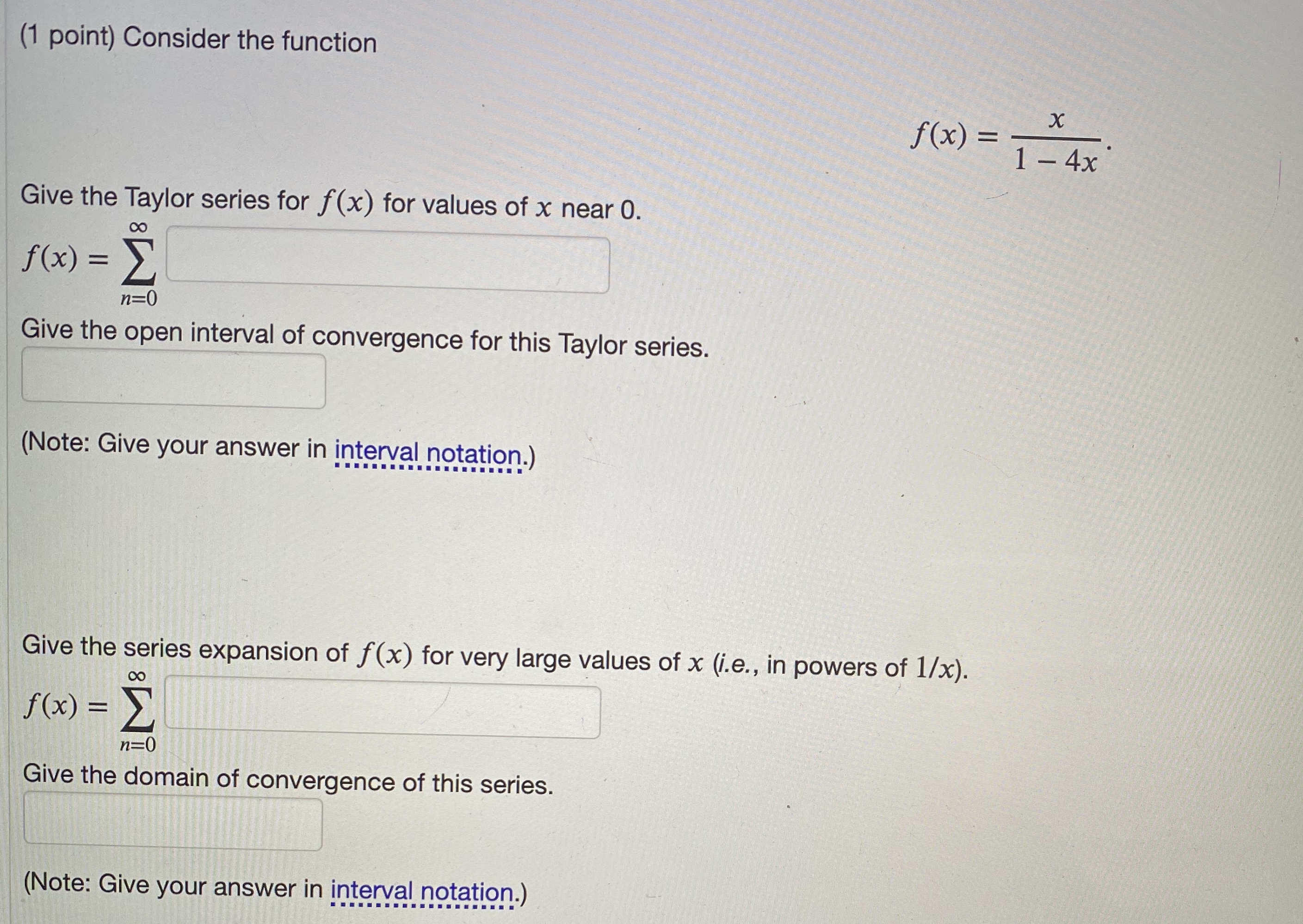 please help with this question (1 point) Consider the function f (