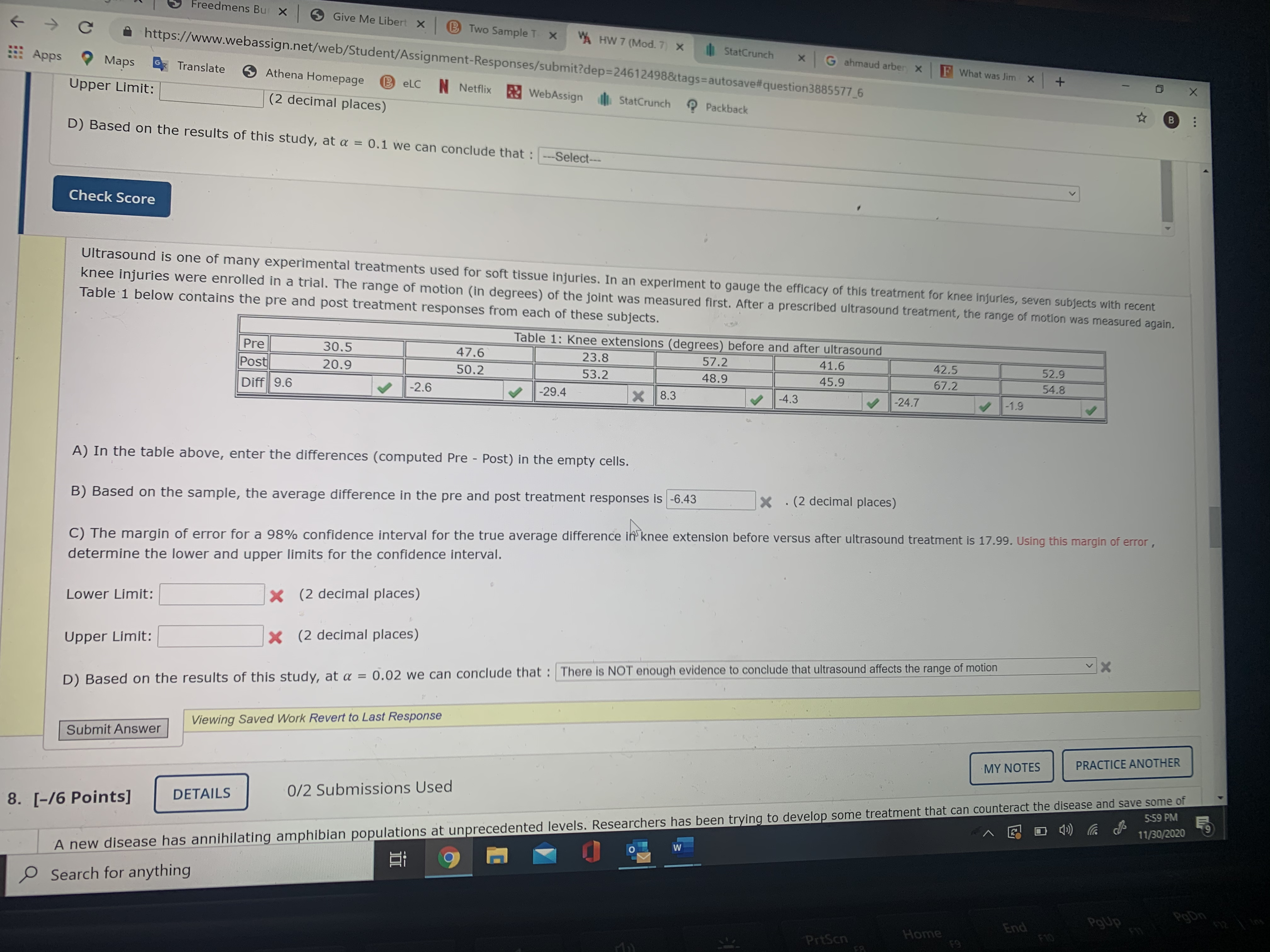 How do i find the upper and lower limit based off the