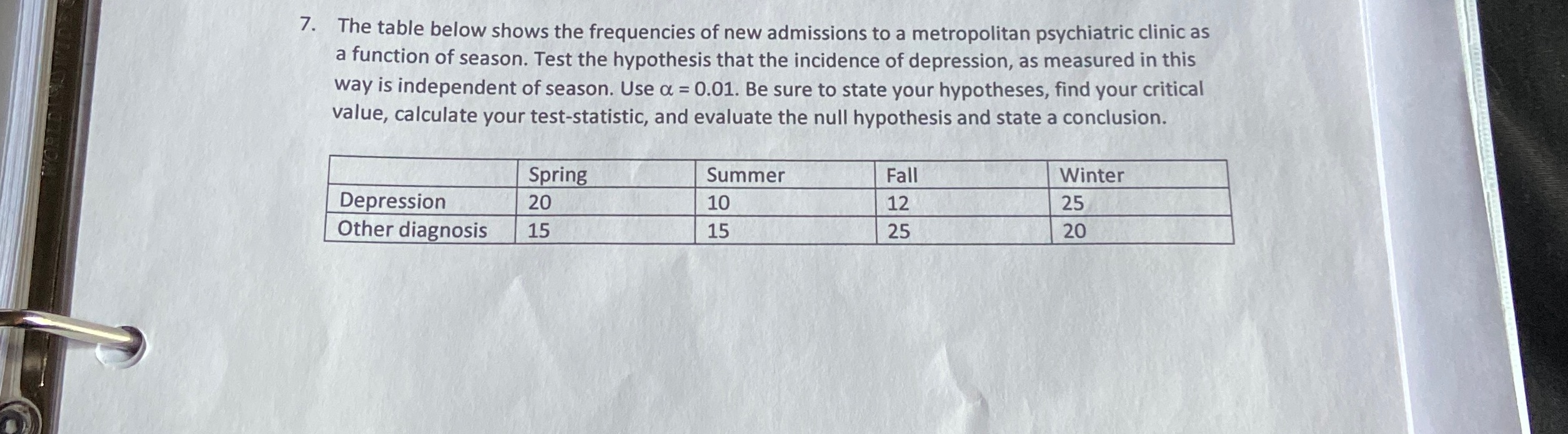 Needing help to solve and understand problem 7. Please show work and