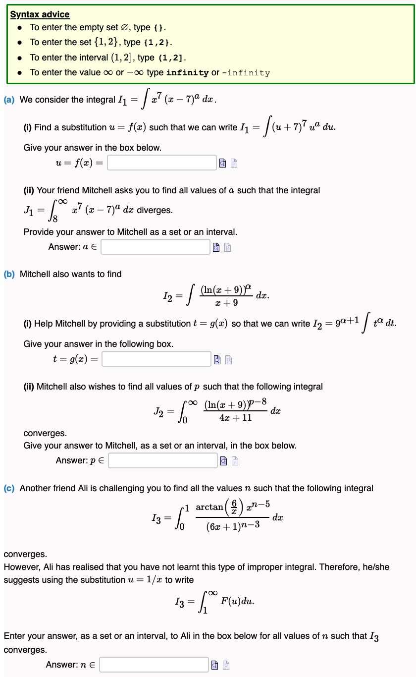 QUESTION 1 Syntax advice . To enter the empty set O, type
