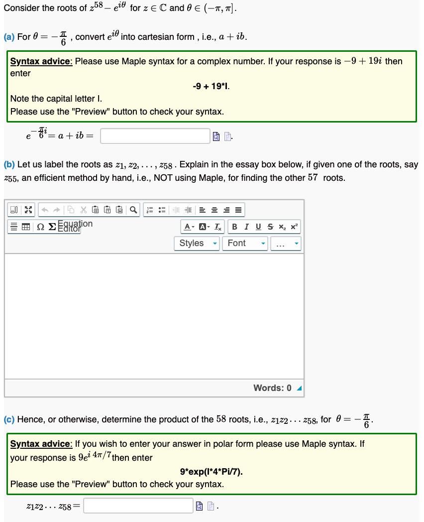 2). To enter the interval (1, 2] , type (1 , 2].