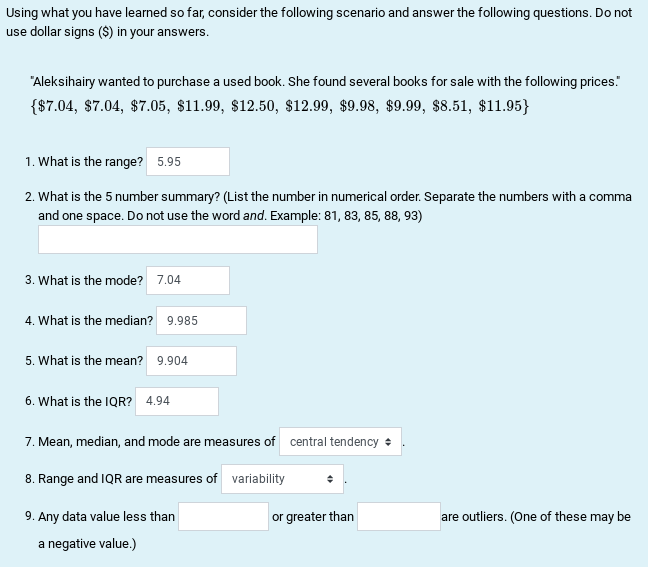 I need help solving 2 and 9 Using what you have learned