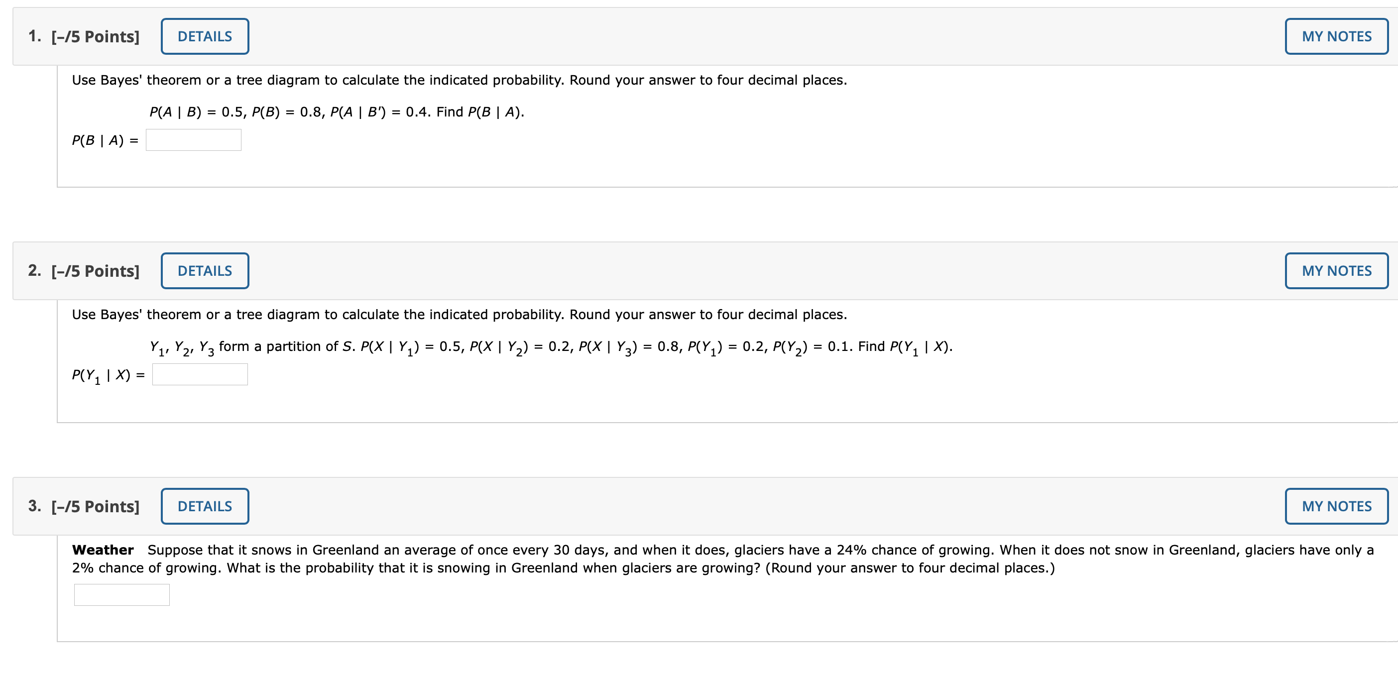 Please help with these Webassign problems! Thank you :) 1. [-/5 Points]
